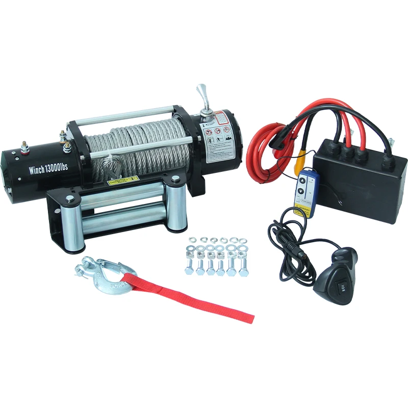 

CE suv car 4x4 Winch wire rope nylon rope waterproof truck winch 13000lbs 12v/24v electric winch