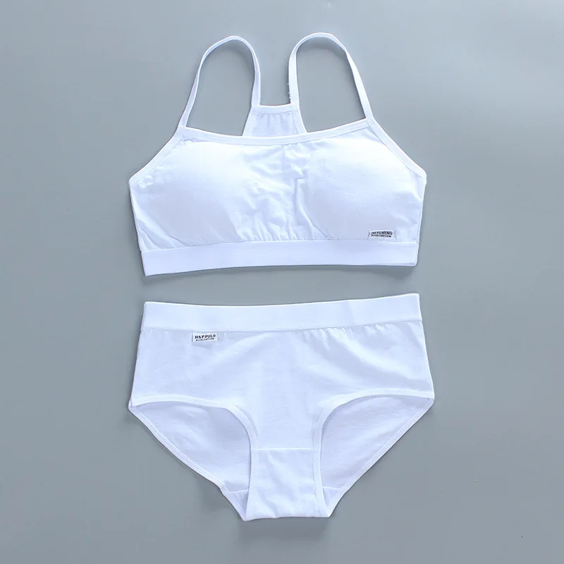 

Girls Underwear Bra and Panty Sets for Teenage Girls Training Bra 14 Kids Sports Bra Panties Brief Topic Tube 13 Boxer White 10