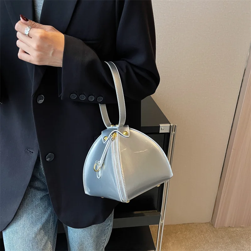 Mini Triangle Shoulder Bags For Women Hand Bag Leather Crossbody Bag New 2023 Trend Fashion Solid Female Handbags and Purses