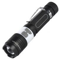 flashlight t6cob led flashlight aluminum alloy flashlights rotary zoomable torch waterproof torch use 18650 battery