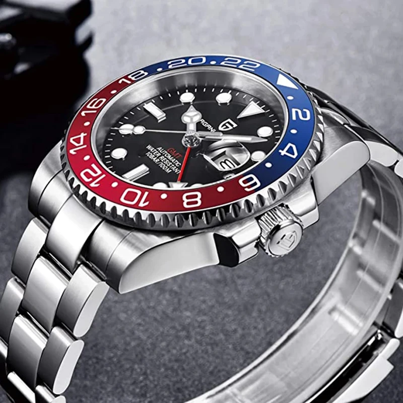 V3 Pagani Design Gmt Механические Наручные Часы Для Мужчин Корпус Из Нержавеющей Стали 40