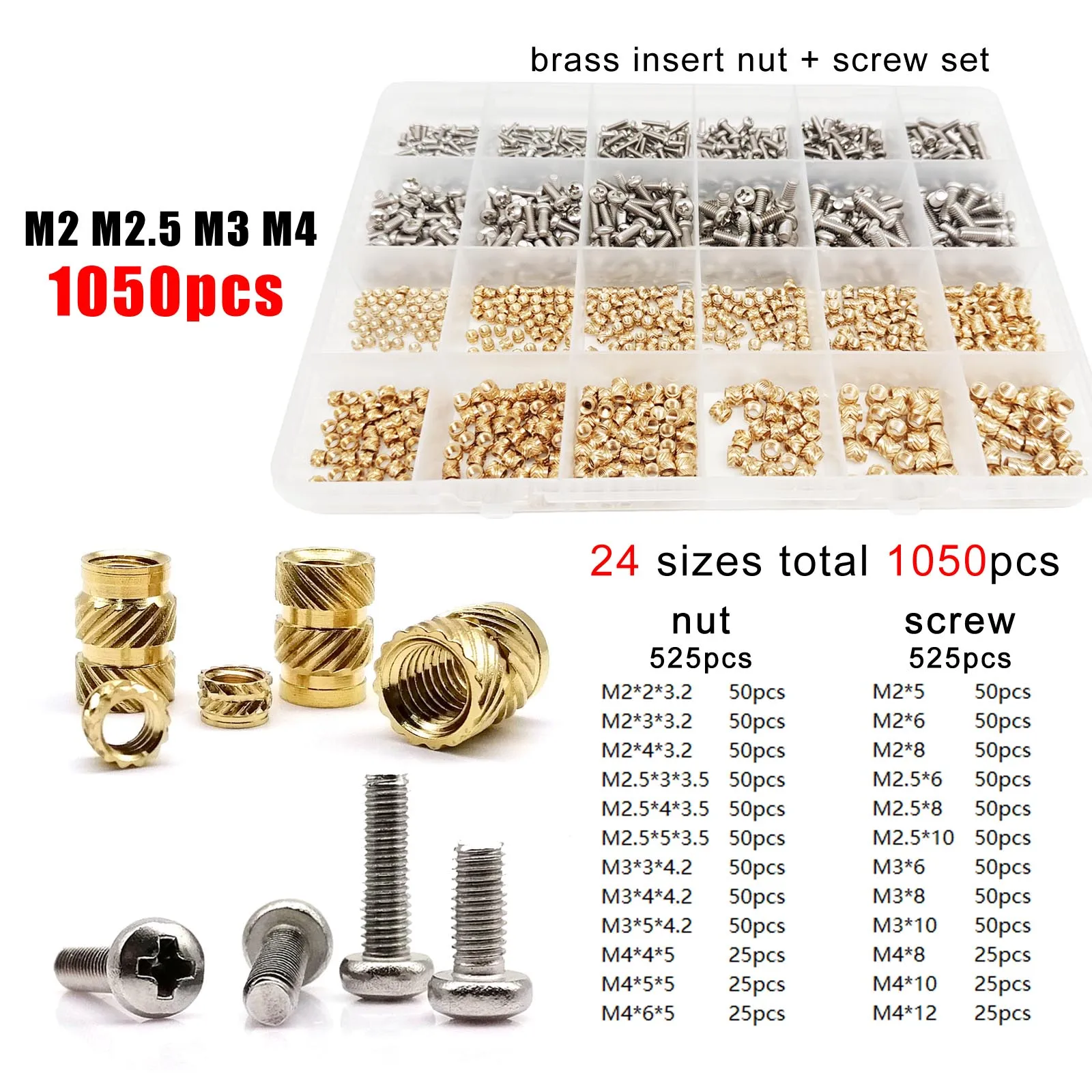 Латунная медная гайка M1.4 M1.6 M2 M2.5 M3 M4 M5M6 | AliExpress