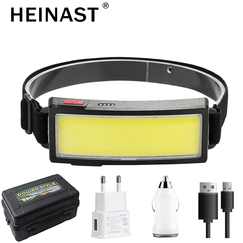 

New Style Headlamp Portable Built-in Battery Mini COB LED Headlight with Flashlight USB Rechargeable Head Lamp Hiking Torch