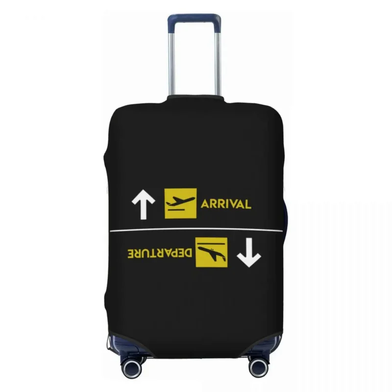 

Custom Aviation Departures Arrivals Luggage Cover Cute Aviator Pilot Gift Suitcase Protector Covers Suit For 18-32 inch