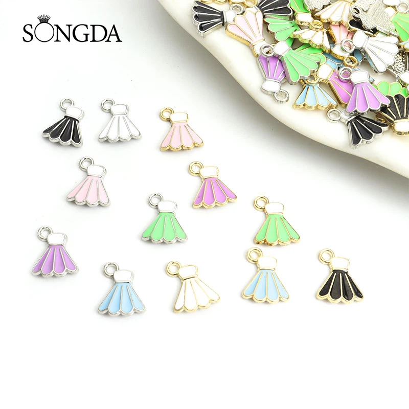 

20pcs Cartoon Enamel Badminton Charms Candy Color Feather Alloys Pendants DIY Findings Making Necklace Accessories Jewelry Gifts