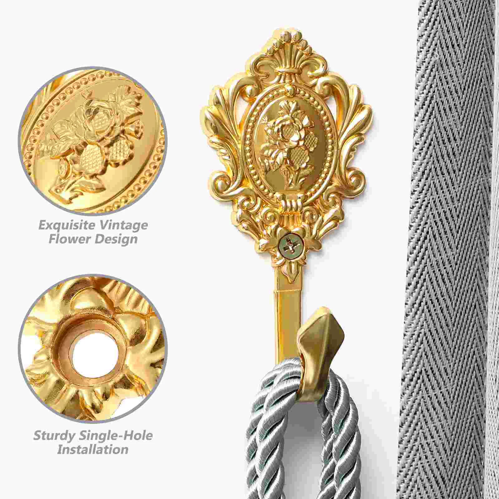 2 шт. винтажные шторы с золотым стержнем высококачественные застежки для офиса на