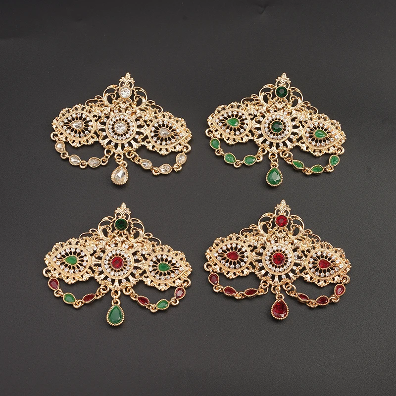 Новый Марокко золотые Цвет кафтан Брошь для женщин Свадебное платье ювелирные