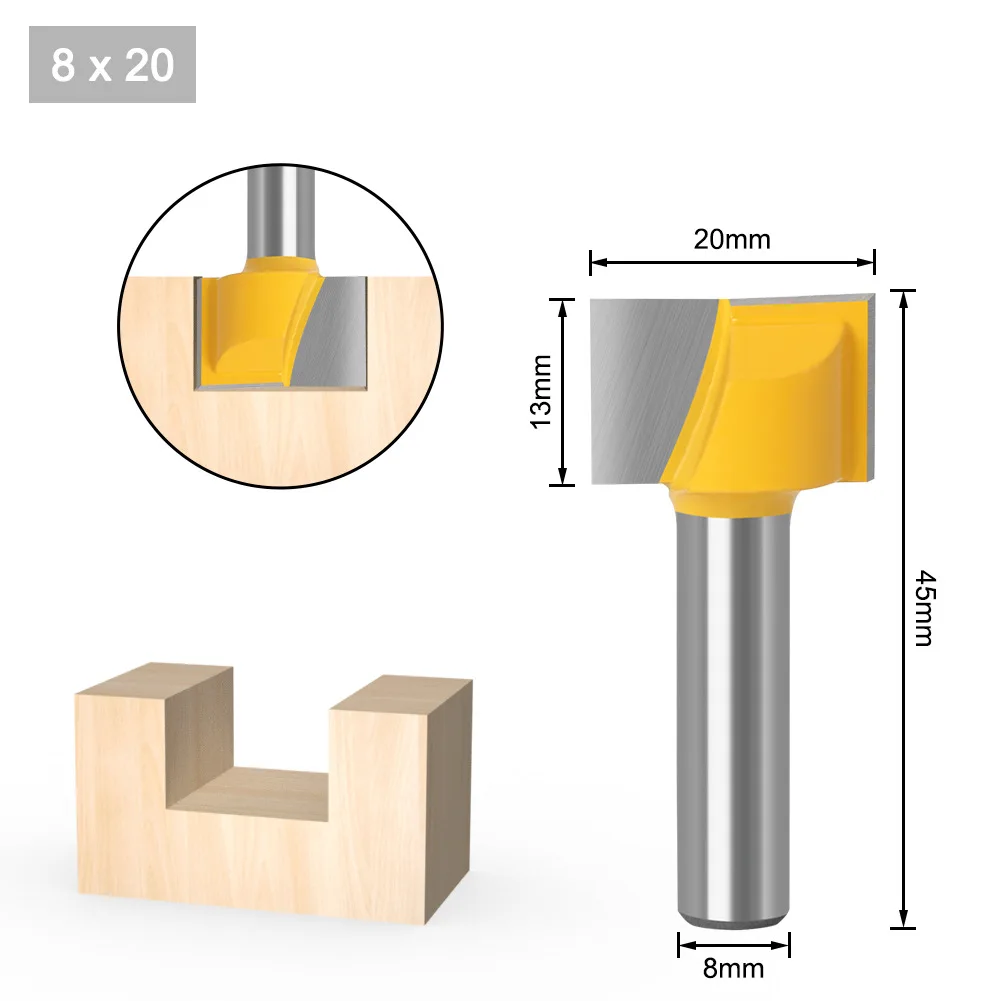 

VACK 8 мм чистящее дно гравировальное долото Твердые фрезы деревообрабатывающие фрезы 2 канавки Деревообрабатывающие инструменты 8x16 /20 /22/25 мм