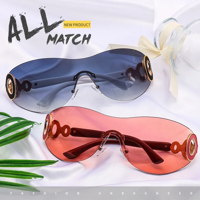 

Модные Роскошные спортивные солнцезащитные очки в стиле панк с пятью звездами, женские брендовые дизайнерские солнцезащитные очки Y2K, цельные солнцезащитные очки для мужчин, защитные очки UV400