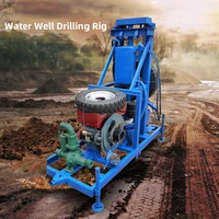 Table Water Drilling Rig Machine Portable Well Drilling Machines Used Wheels Mounted Digger Rotary 120 M Deep Rig for Water Well