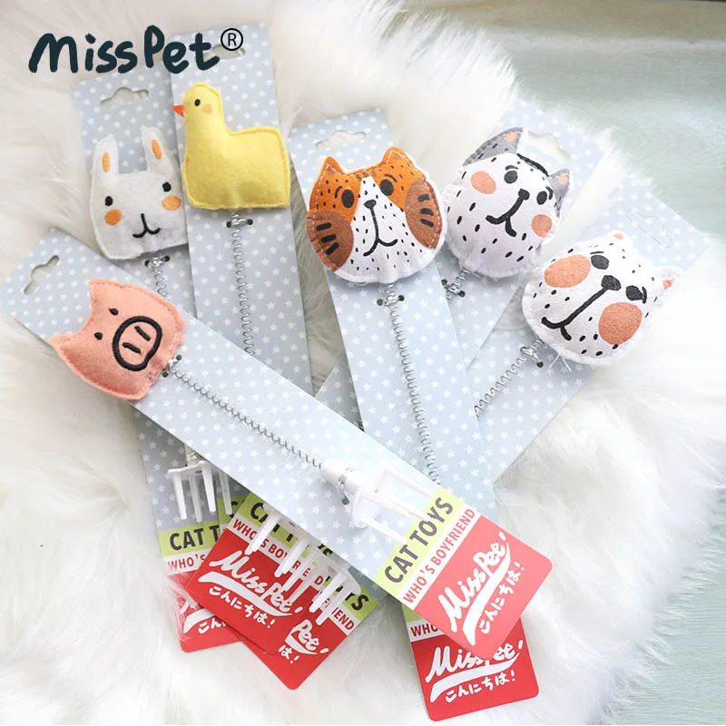 

Funny Interactive Tumbler Catnip Teaser Feather Kitten Colorful Rod Cat Wand Cardboard Mr. White Animal Wood Pet Supply