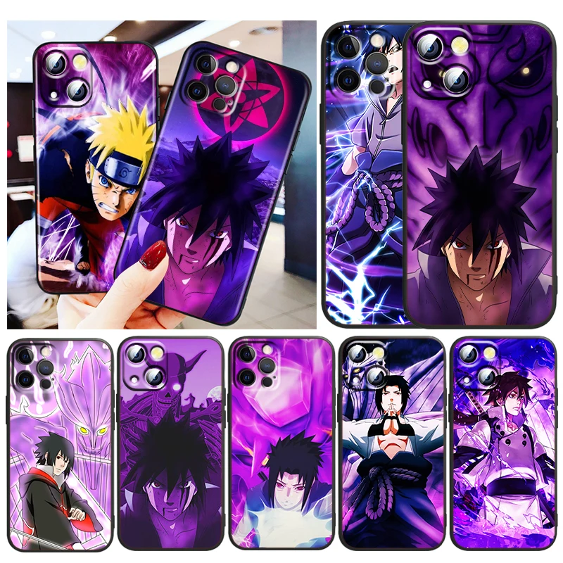 

Popular Anime Naruto Art For Apple iPhone 13 12 Pro Max Mini 11 Pro XS Max X XR 6 7 8 Plus 5 SE2020 Black Soft Phone Case