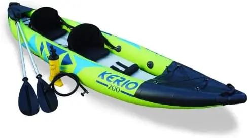 

Inflatable Fishing Kayak for Adults Lightweight Excursion Kayak, Sit-in Kayak with Paddle\u2026