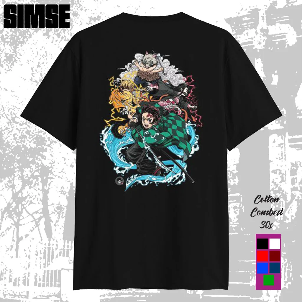 Футболка с принтом дизро Саблон дтф трио зенитсу танджиро иносукэ убийца демонов