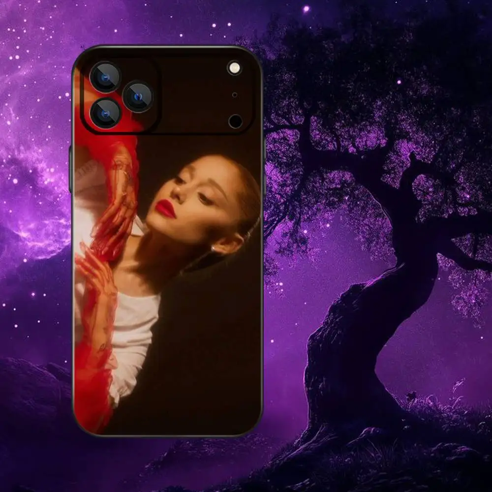 Фото Чехол для телефона A-Ariana Eternal Sunshine G-Grandes для iPhone 17,16,15,14,13,12,Pro,Max,Plus,E,SE4,Air,Mini Black Soft Box №5
