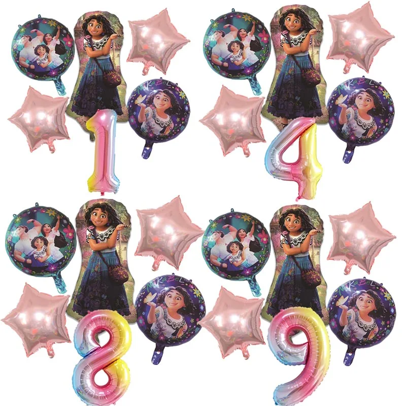 

Disney Encanto Foil Balloons Set Girl Happy Birthday Party Decorations Toy for Kids Party Baby Shower Party Supplies Air Globos