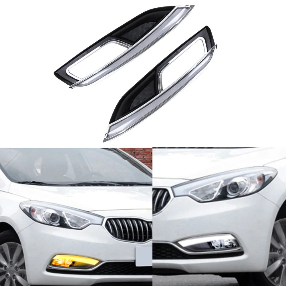 Дневные Противотуманные фары для Kia K3 Forte 2013 2014 2015 дневные ходовые огни с