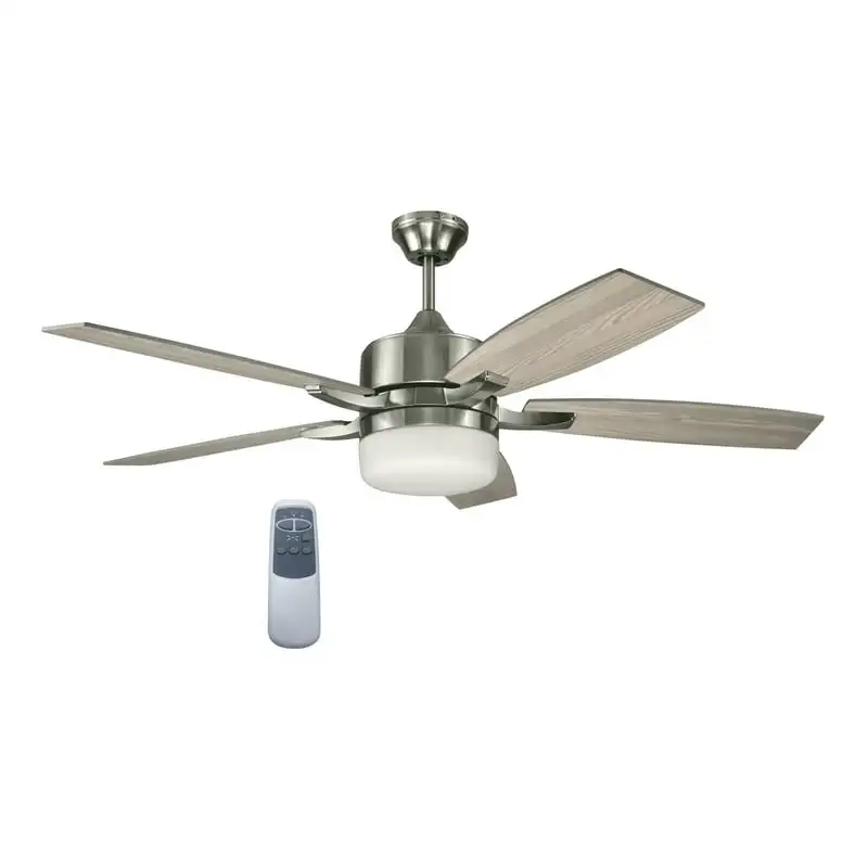 

LED Ceiling Fan in Brushed Nickel, 52-Inch