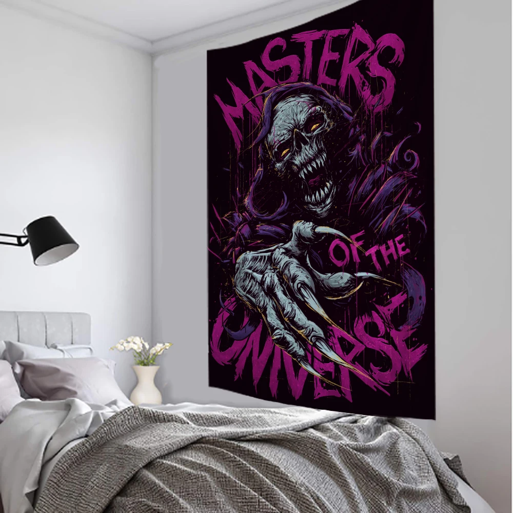 

Devil Satan Tapestry Skull Grim Home Decoration Gift Skull Death Wall Art for Bedroom Living Room Home Decor