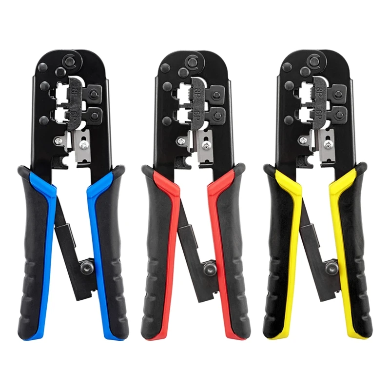 

Обжимной инструмент RJ45, сетевой режущий инструмент RJ45 6P 8P RJ45, обжимной инструмент, плоскогубцы для зачистки сетевого кабеля, Обжимные Щипцы ...