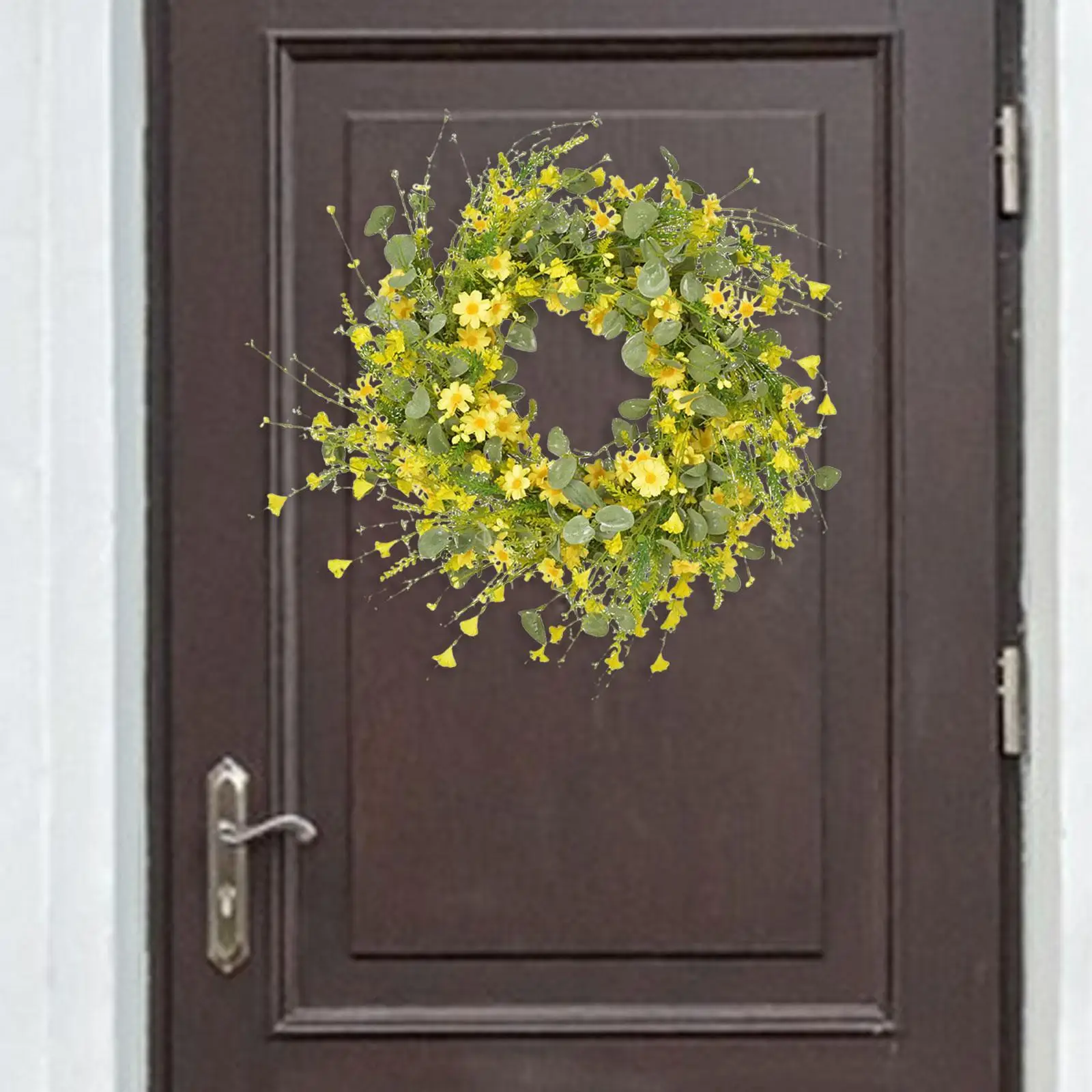 

Artificial Daisy Eucalyptus Wreath, Door Decorative Spring Hanging Simulated