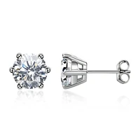 100 925 sterling silver d color moissanite stud earrings for women 124 carat sparkling moissanite birthday fine jewelry gift