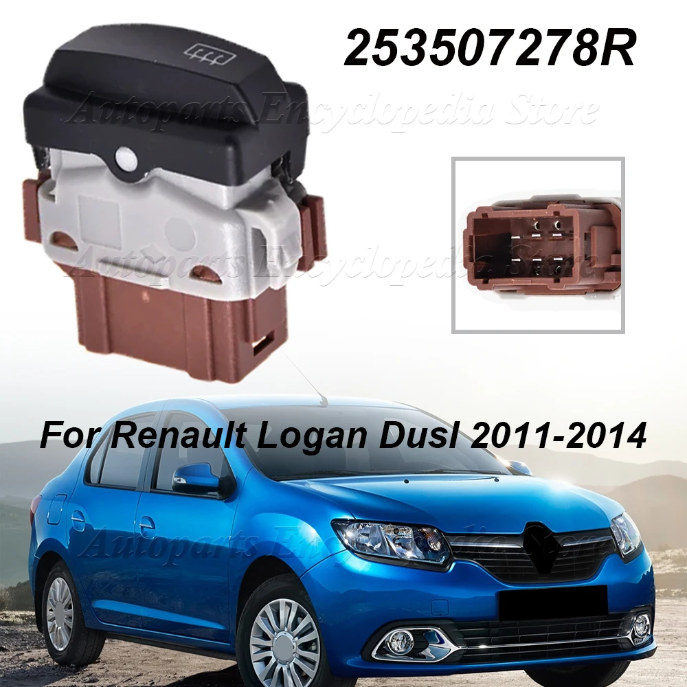 253507278 R красный свет новая кнопка управления теплом 6-контактный для Renault Logan DusI