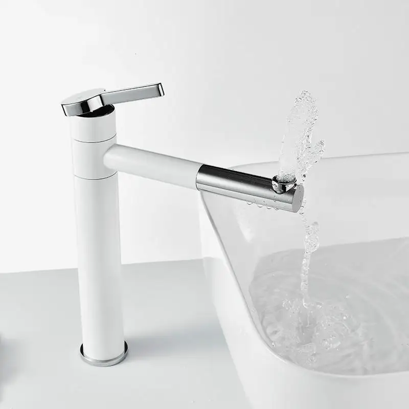 

Rotating Nozzle Basin Faucet Brass Water Mixer High Sink Tap Torneira Short Bath Mixer Taps Bathtub Faucet For Bathroom