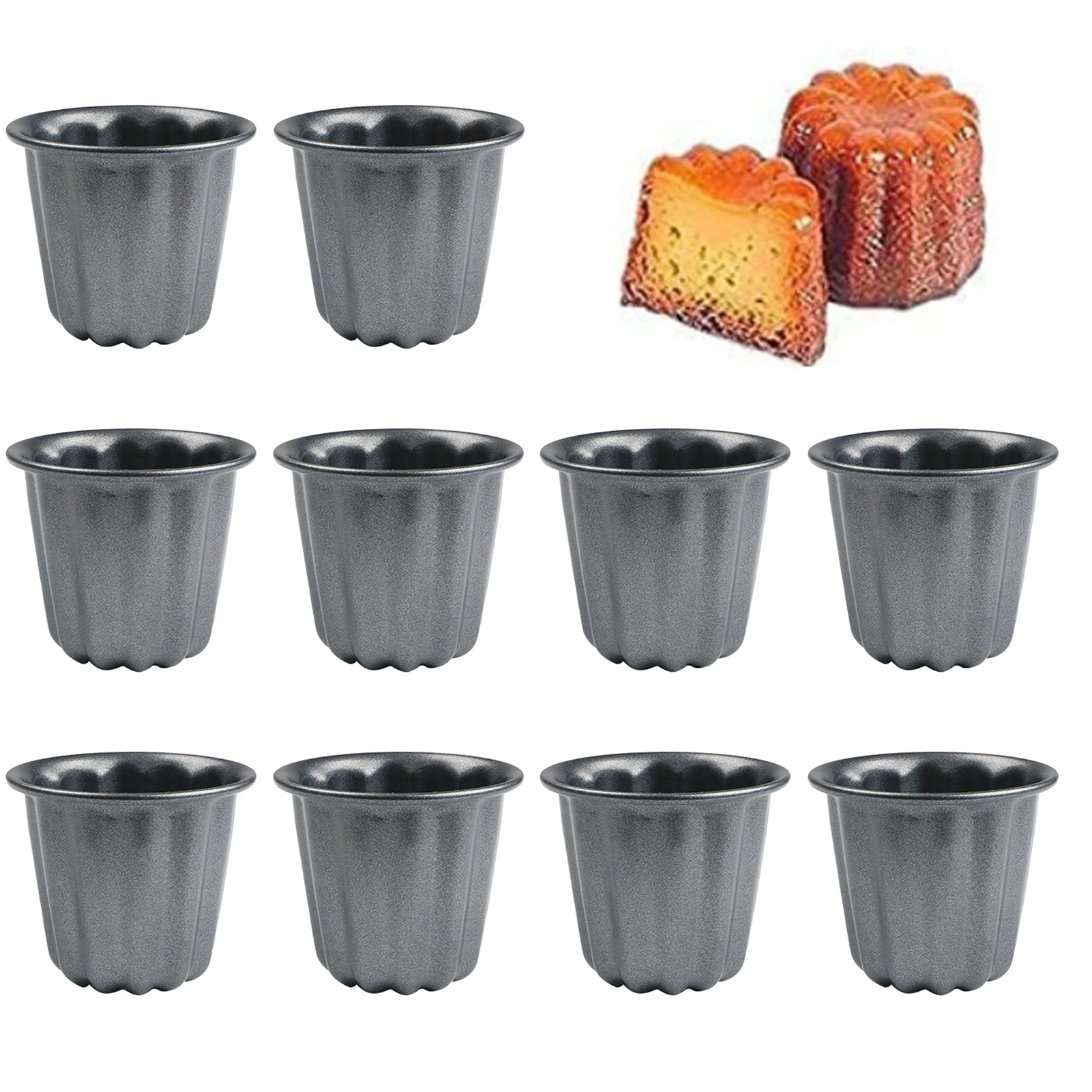 

10 шт., Формы для кексов из углеродистой стали