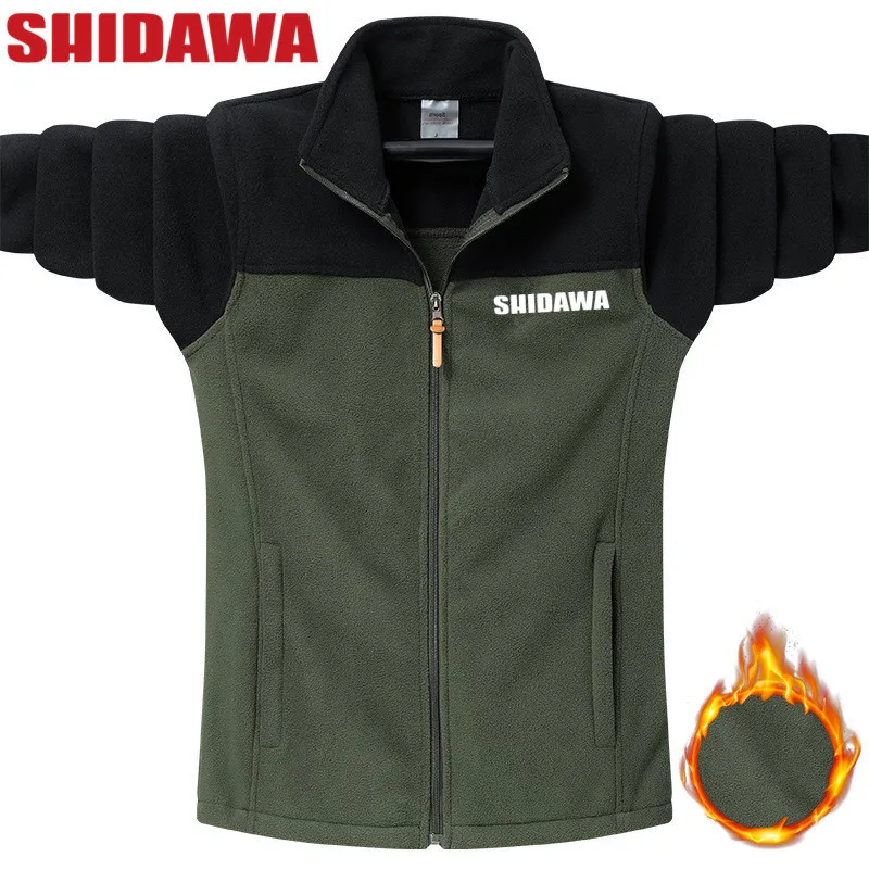 

2022 New Thick Fleece Fishing Jacket Men's Autumn Winter Fleece Thermal Coat Outdoor Camping Hiking Mountaineering Clothes M-9XL