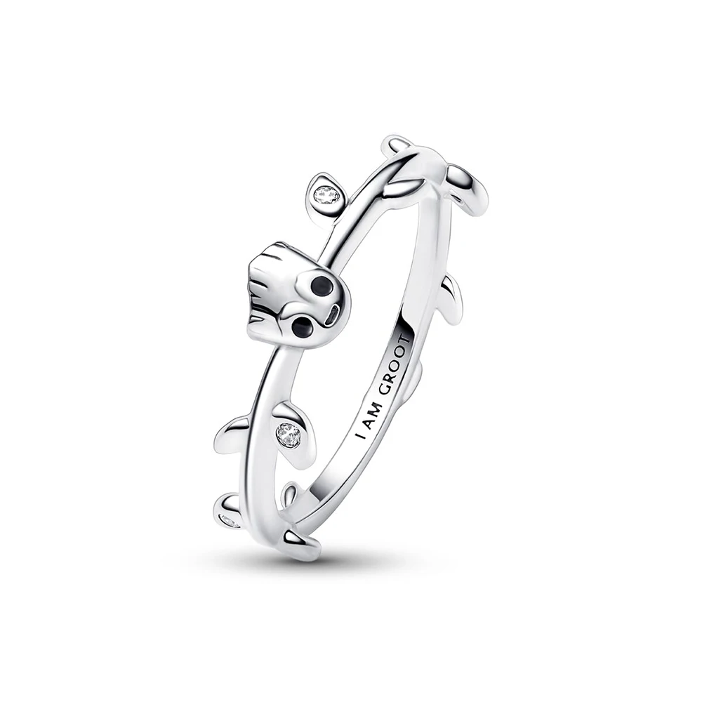 Pandora-Bague en Argent 925 pour Femme, Punk, Gardiens de la Galaxie, Groot, Cuir oral elu, Mignon, Niche, Accessoires de Mode, Cadeau