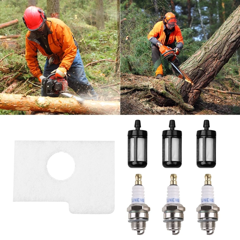 

Chainsaw Air Filter Fuel Oil Line Filter for spark plug Kit for Stihl 017 018 MS170 MS180 MS 170 180 Chainsaw Repair Parts