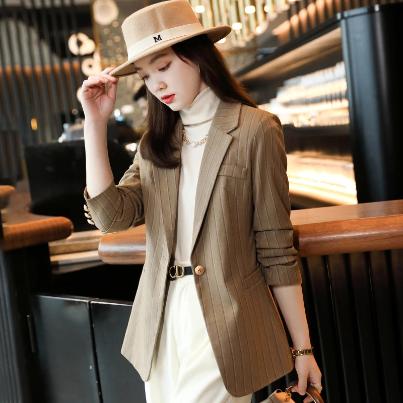 Korean autumn sports jacket women's oversized clothing Plaid sports jacket office women's jacket spring oversized clothing