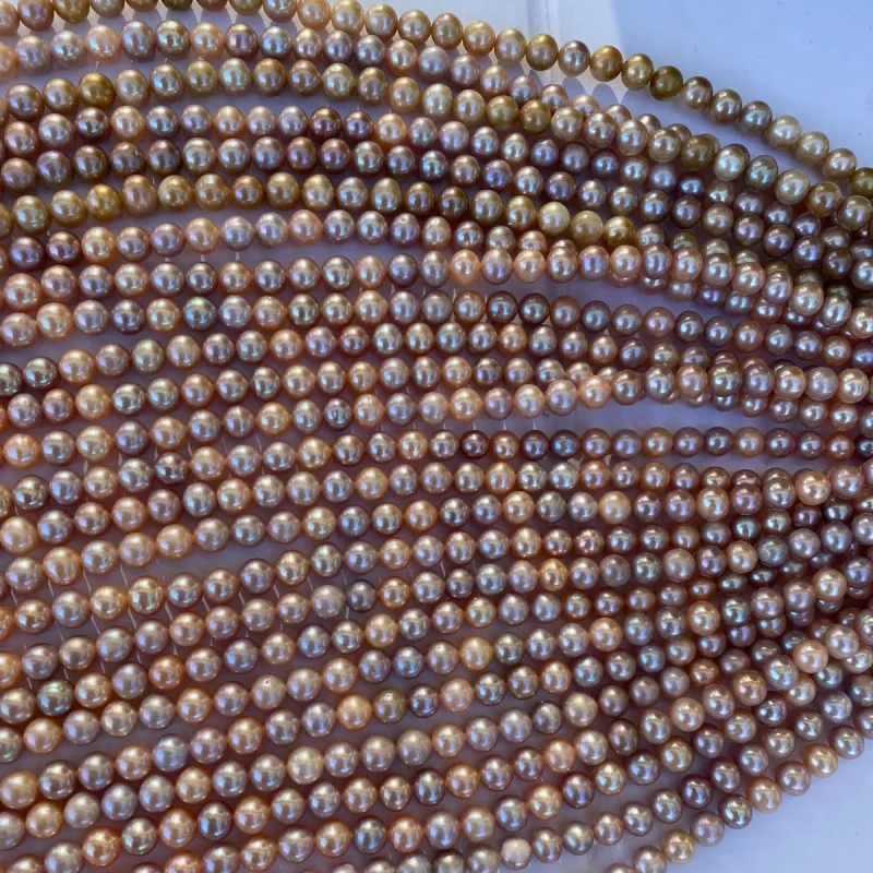 Яркий свет красочный 8 мм круг натуральный пресноводный настоящий жемчуг