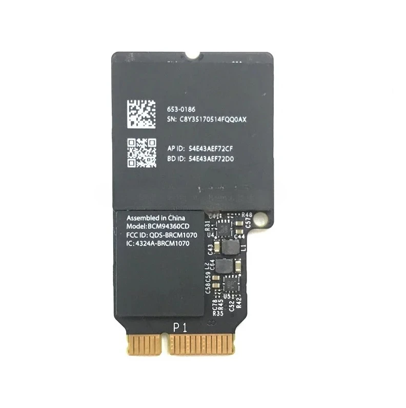 Фото Беспроводная сетевая карта Broadcom Bcm94360Cd Mini PCI-E ZZ 2026, 802.11ac, 1300 Мбит/с, Wi-Fi, Bluetooth 4.0, WLAN-адаптер №1