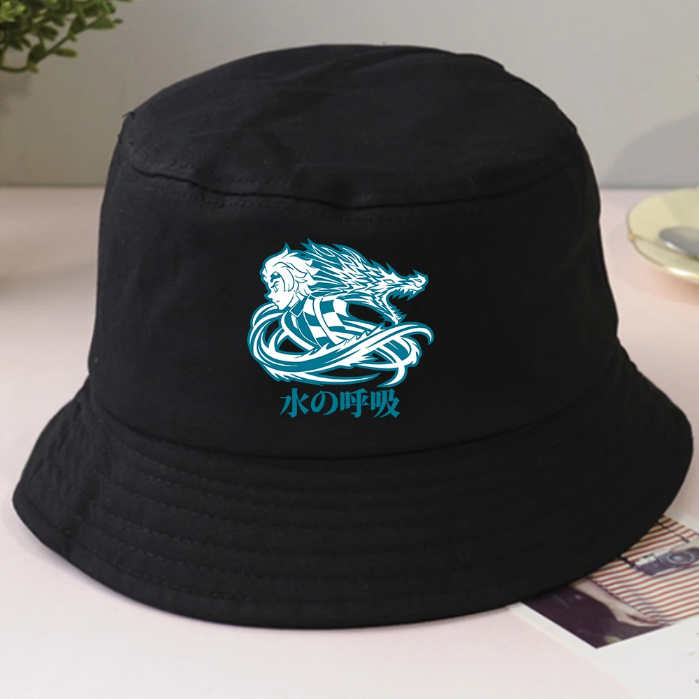 

Anime Demon Slayer Tanjiro Bucket Hat Casual Fashion Sunscreen Beach Man Woman