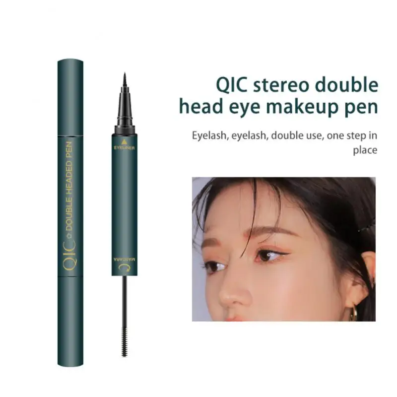 

Soft Smooth Eye Liner 2 In1 Eyeliner Mascara Portable Makeup Stick Waterproof Mascara Liquid Eyeliner 1pcs Black Mascara