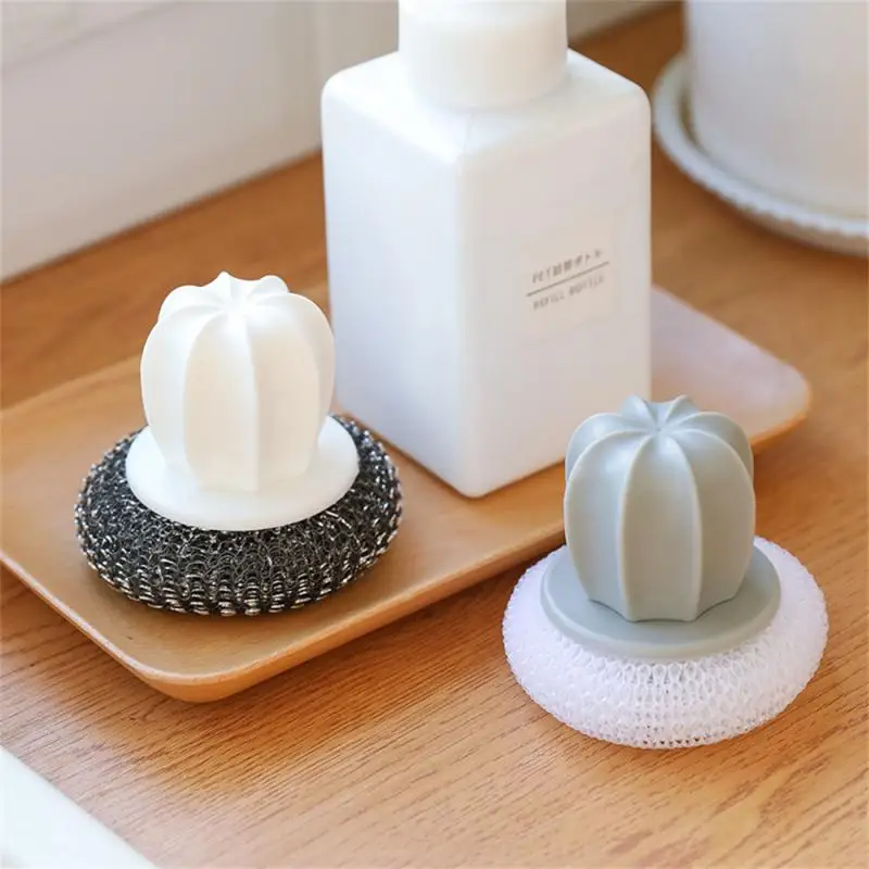 

Multifunctional Decontamination Brush 2023 With Handle Steel Wire Ball Not Hurt Hands Cleaning Ball Household Cleaning Tools