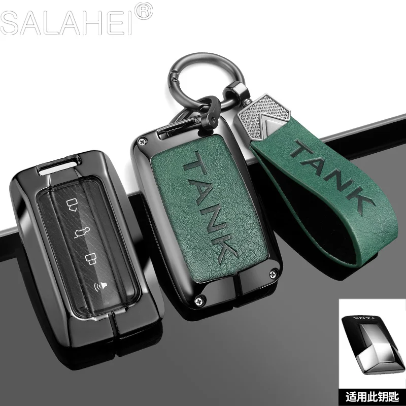 

Car Key Case Cover Holder Bag Shell Keychain For Great Wall GWM WEY TANK 300 500 Tank300 Tank500 Auto Key Protection Accessories
