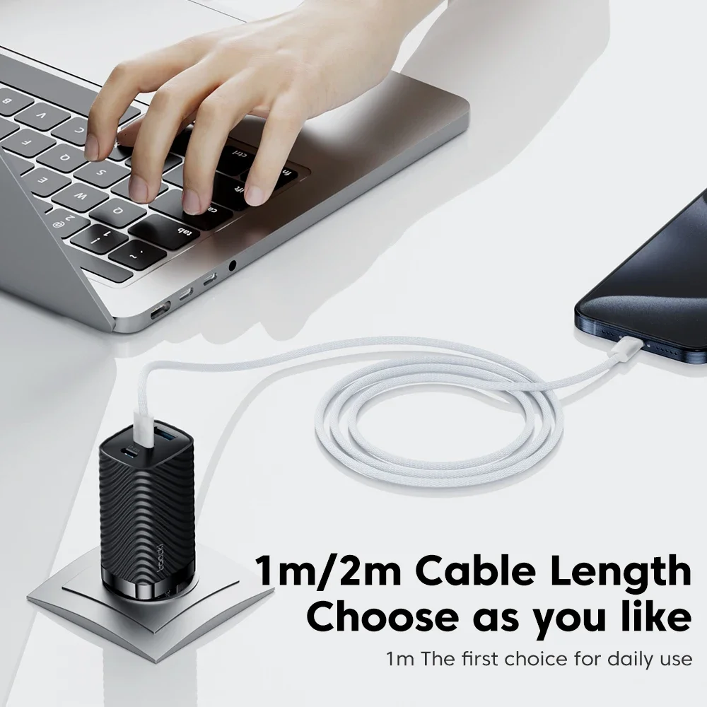 Кабель Toocki PD 60 Вт USB C на Type кабель для быстрой зарядки и передачи данных Huawei Samsung