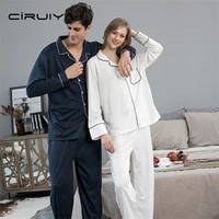 ciruiya spring summer couple pajamas set female long suit pajama cotton mens sleepwear with pants family loungewear new 2022