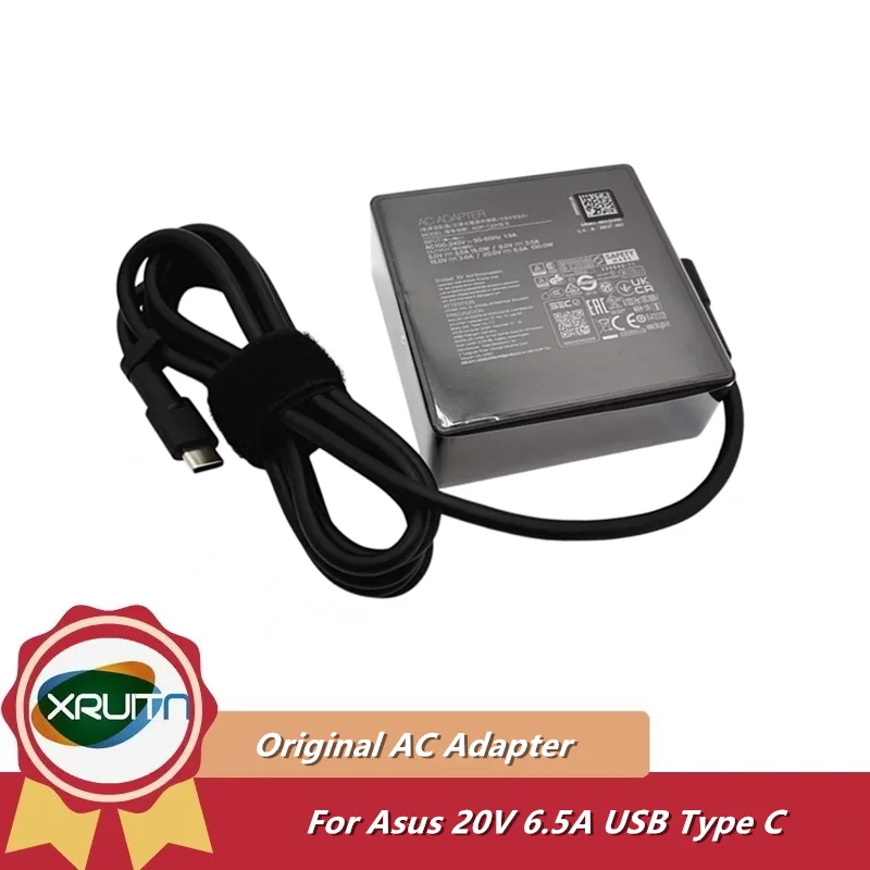 Фото Оригинальный адаптер питания 20В 6.5А USB-C Type C 130W ADP-130HB B AC/DC для ноутбука Asus ROG Flow Z13 GZ301VV №1