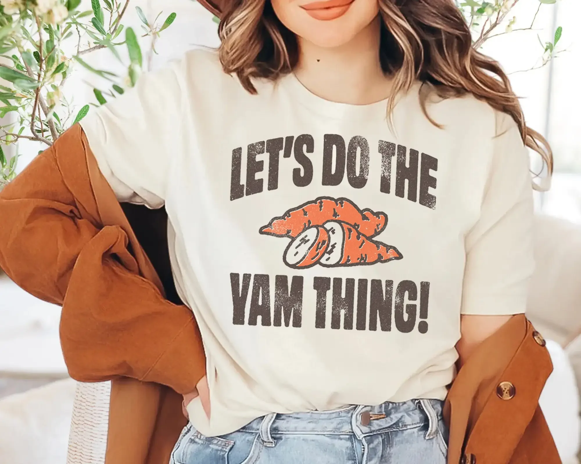 Футболка с надписью Do The Yam Thing