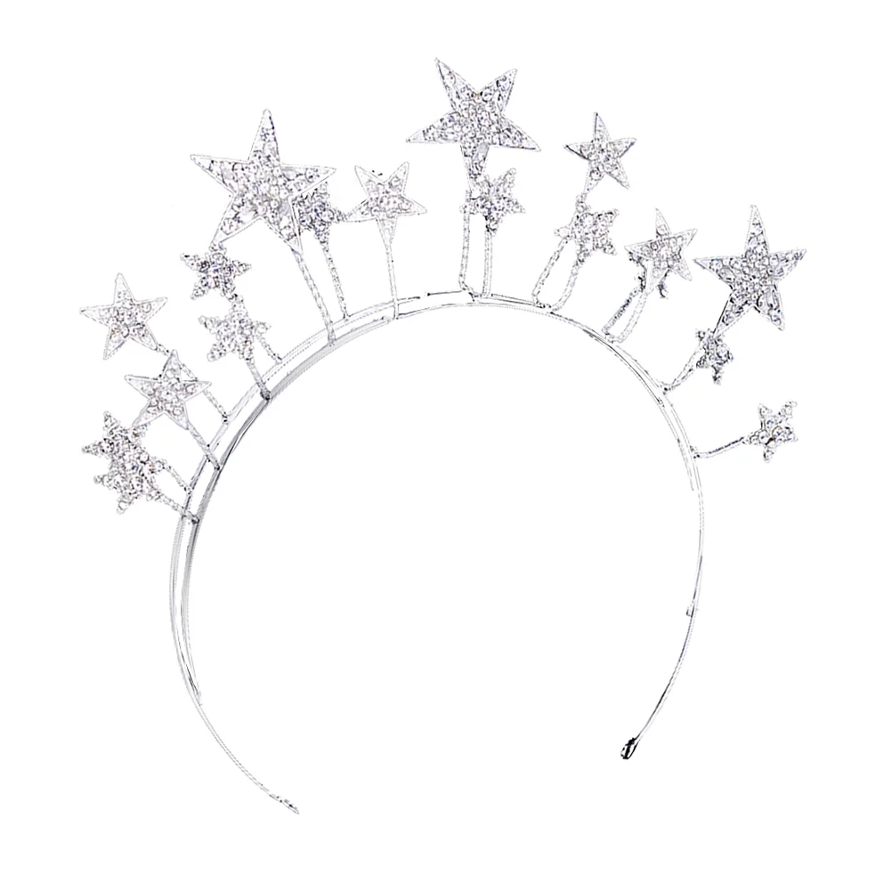 

Star Headband Hairband Rhinestone Headpiece Tiara Women Glitter Headbands Wedding Bridal Party Hair Performance Headdress