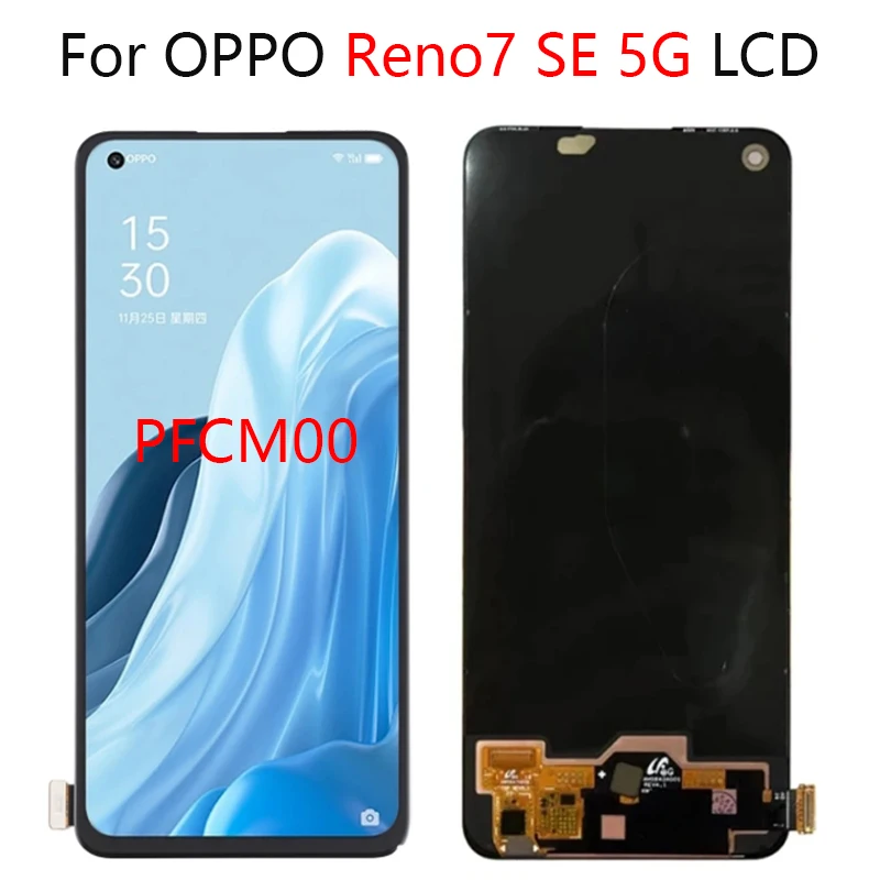 

6,43 ''Amoled для Oppo Reno7 SE 5G lcd PFCM00 для Reno7 SE LCD дисплей кодирующий преобразователь сенсорного экрана в сборе Замена