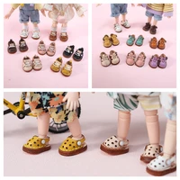 ob11 baby shoes cowhide handmade hole shoes tassel shoes sandals baby clothes shoes ymy gsc plain 12 point bjd dolls