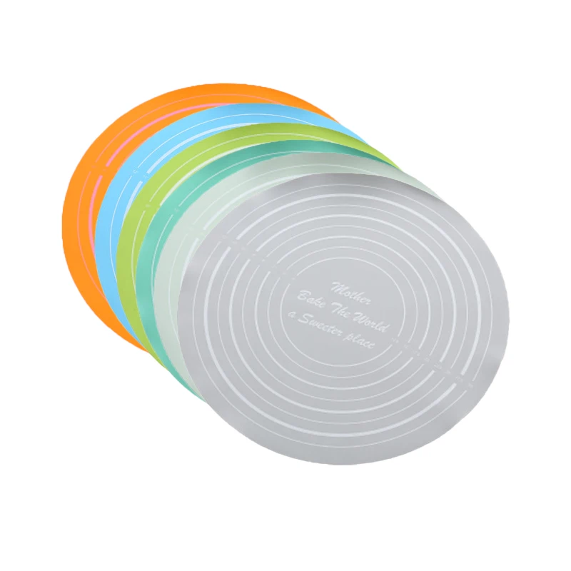 

1Pcs/Set Round Solid Color Silicone Patterned Pad For Bakings Foods Kitchens Kitchenware Liners Mats Utensils Flour Cakes Tools