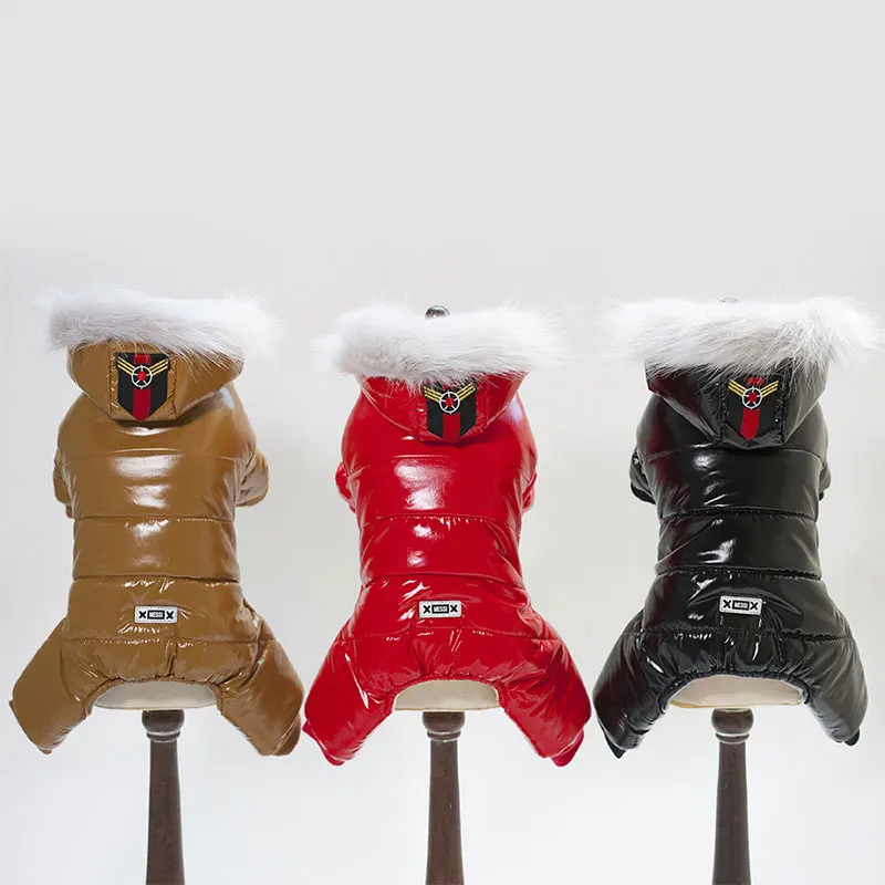 

New French Bulldog Costumes For Dog Winter Warm Snow Down Jacket Coat For Puppies Small Medium Animal Pugs Pet Cat Clothes Goods