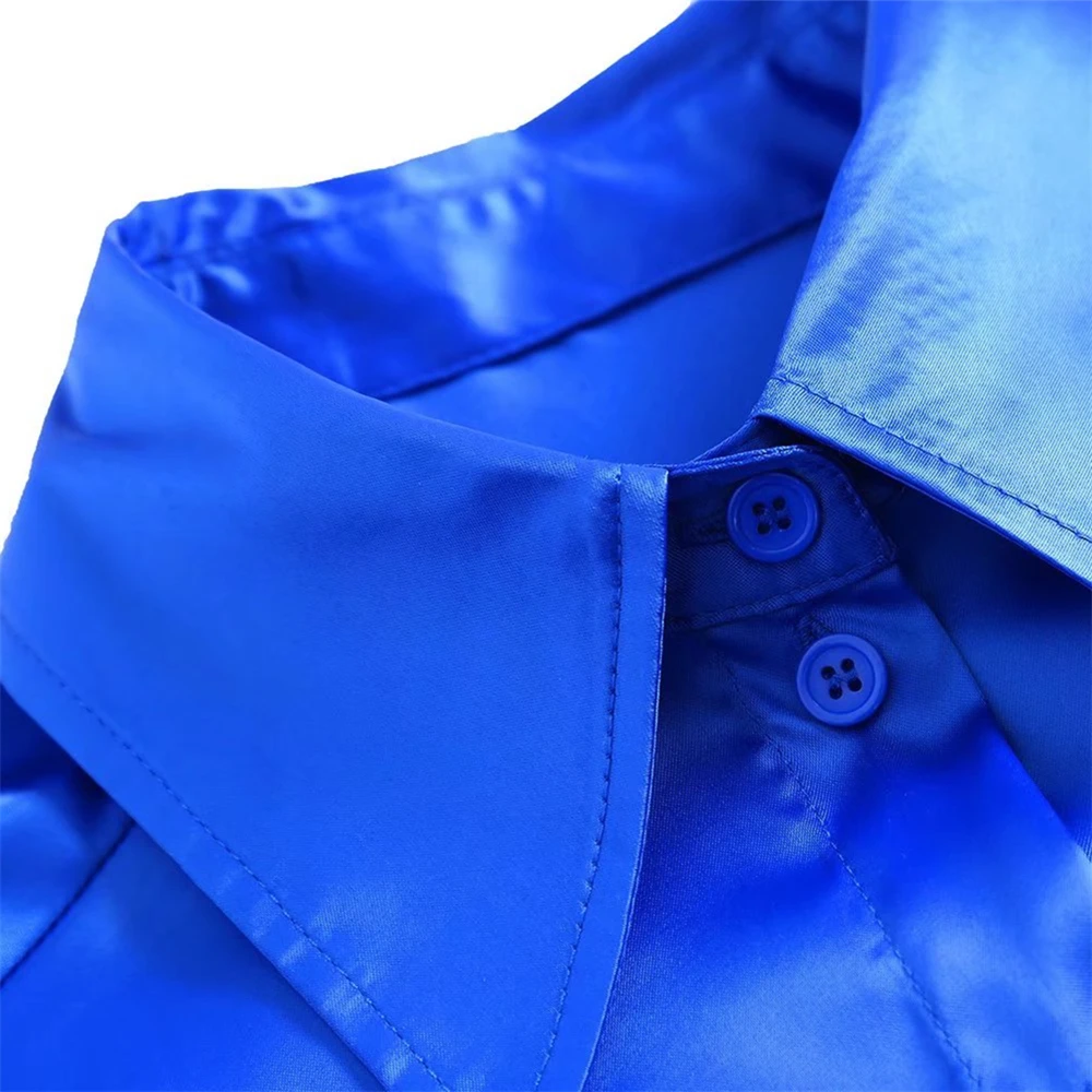 KEYANKETIAN ZA Женская шелковая атласная текстурная синяя рубашка 2022 Весна офисная