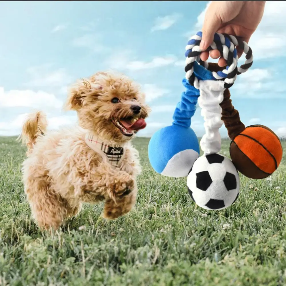 

Pet Ball Toy Plush Squeaky Bite-resistant Chew Toys Interactive Toys Training Supplies For Large Dog Puppy